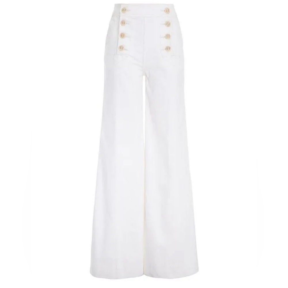 Zimmermann Women’s White High-Rise Postcard Jeans